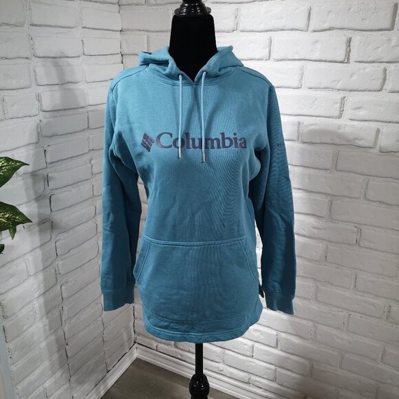 Columbia Tops - Columbia Ladies Size Large Teal Straight Fit Fleece Lined Hoodie